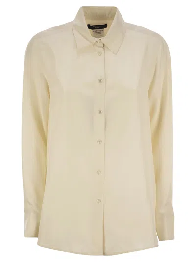 Weekend Max Mara Palk - Silk Shirt With Toggles In Ivory