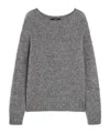 Weekend Max Mara Raglan-sleeve Ribbed-hem Jumper In Gray