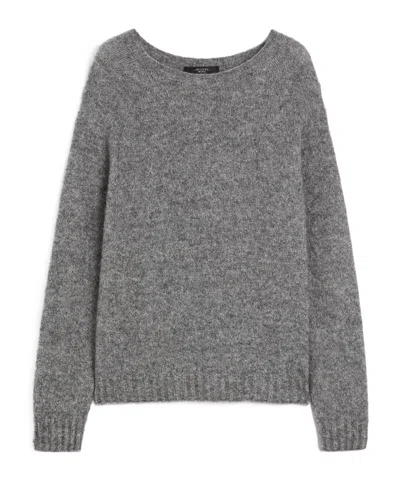 Weekend Max Mara Alpaca And Cotton Sweater In Gray