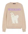 Weekend Max Mara Alpaca And Wool Decal Sweater In Nude