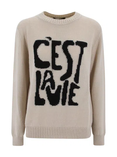 Weekend Max Mara Alpaca And Wool Jumper In Neutral
