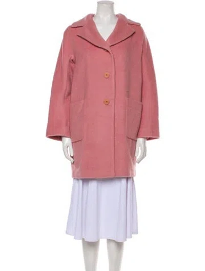 Pre-owned Weekend Max Mara Alpaca Coat In Pink