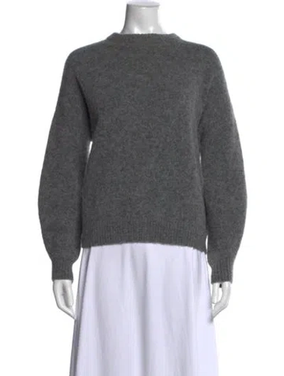 Pre-owned Weekend Max Mara Alpaca Crew Neck Sweater In Gray