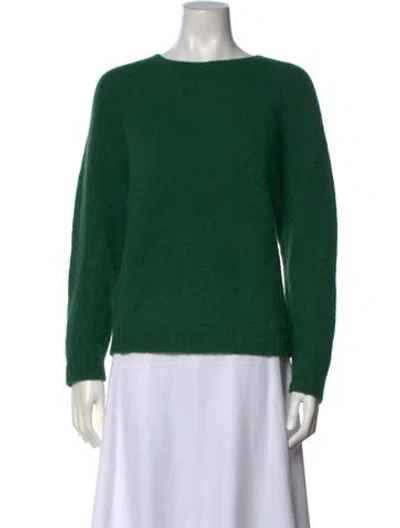 Pre-owned Weekend Max Mara Alpaca Crew Neck Sweater In Green