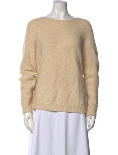 Pre-owned Weekend Max Mara Alpaca Crew Neck Sweater In Neutrals