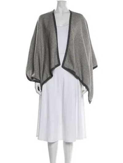 Pre-owned Weekend Max Mara Alpaca Open Front Sweater In Grey