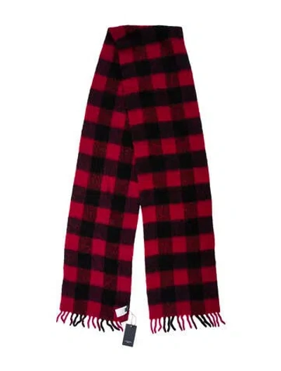 Pre-owned Weekend Max Mara Alpaca Plaid Print Scarf W/ Tags In Multi