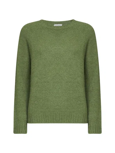 Weekend Max Mara Alpaca-blend Crewneck Sweater In Green