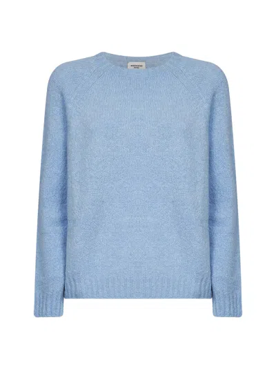 Weekend Max Mara Alpaca-cotton Blend Sweater In Blue