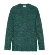 Weekend Max Mara Alpaca-cotton-wool-blend Sweater In Green