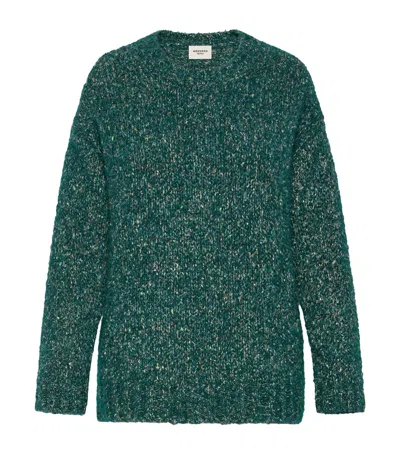 Weekend Max Mara Alpaca-cotton-wool-blend Sweater In Green
