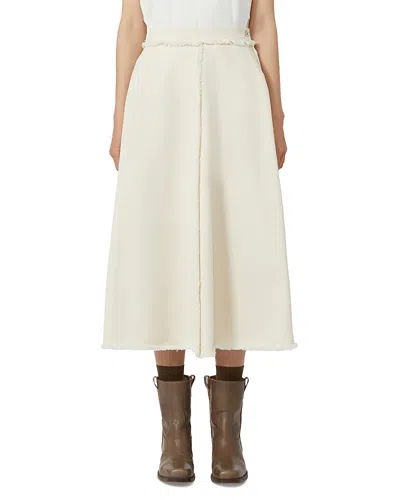 Weekend Max Mara Alvaro Fringe Trim Midi Skirt In Multi