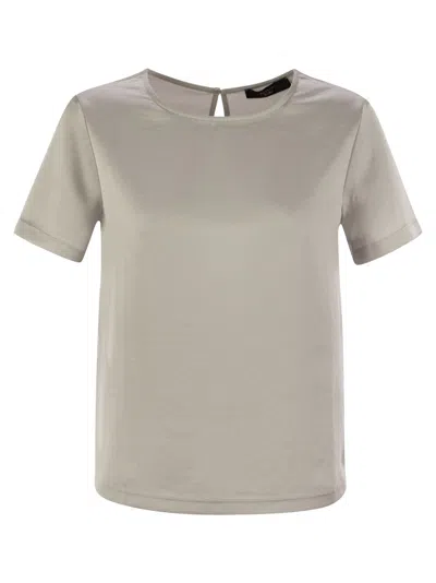 Weekend Max Mara Amburgo Crewneck T-shirt In Grey