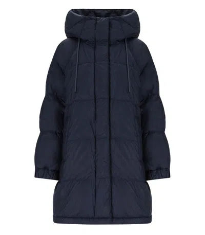 Weekend Max Mara Anfora Blue Reversible Hooded Down Jacket