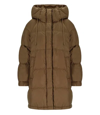Weekend Max Mara Anfora Brown Hooded Down Jacket