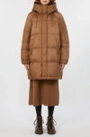 Weekend Max Mara Anfora Reversible Down Puffer Coat In Brown