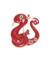 Weekend Max Mara Animal Brooch In Red