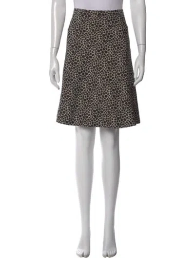 Pre-owned Weekend Max Mara Animal Print Mini Skirt In Black