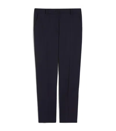 Weekend Max Mara Ankle-length Cigarette Trousers In Blue