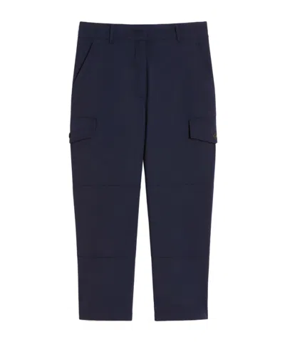 Weekend Max Mara Aprile Cropped Trousers In Blue