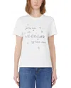 Weekend Max Mara Graphic Print Round Neck Short Sleeves In White