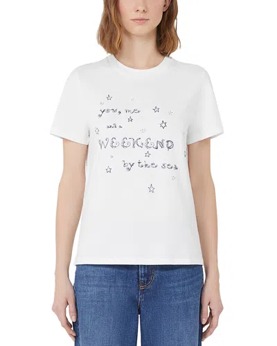 WEEKEND MAX MARA ARA EMBROIDERED TEE