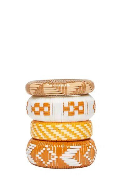 Weekend Max Mara Aral Resin Bracelet Set In Beige