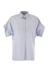 Weekend Max Mara Short-sleeved Shirt In Blue