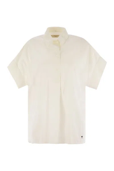 Weekend Max Mara Ardea - Straight Cotton Poplin Shirt In White