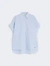 Weekend Max Mara Striped-pattern Short-sleeve Shirt In Blue