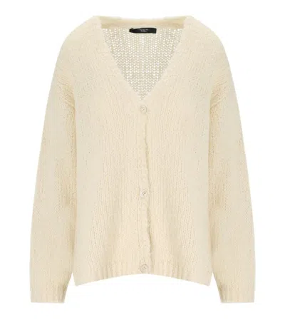 Weekend Max Mara Arduino Ecru Cardigan In White