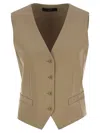 Weekend Max Mara Sleeveless Vest In Camel