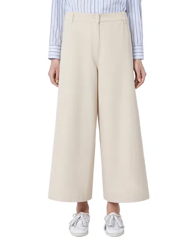 Weekend Max Mara Tania Cotton-corduroy Wide-leg Pants In White