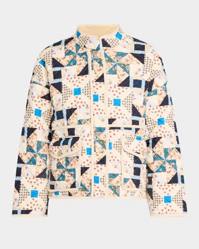Weekend Max Mara Arizia Patchwork Jacket In Beige