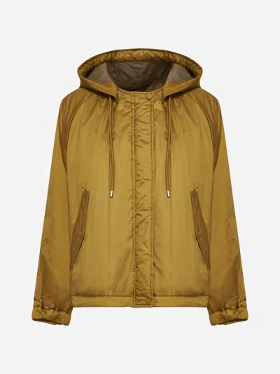 Weekend Max Mara Arles Reversible Nylon Jacket In Gold