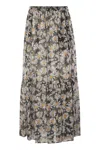 Weekend Max Mara Women's Artello - Printed Silk Long Skirt In Black