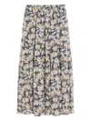 Weekend Max Mara Artello Floral Print Tiered Skirt In Black