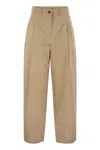 Weekend Max Mara 'artur1234' Pleated Front Trousers In Brown