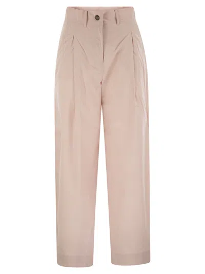 Weekend Max Mara Artur1234 Carrot Poplin Trousers In Pink