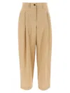 Weekend Max Mara 'artur1234' Pleated Front Trousers In Beige