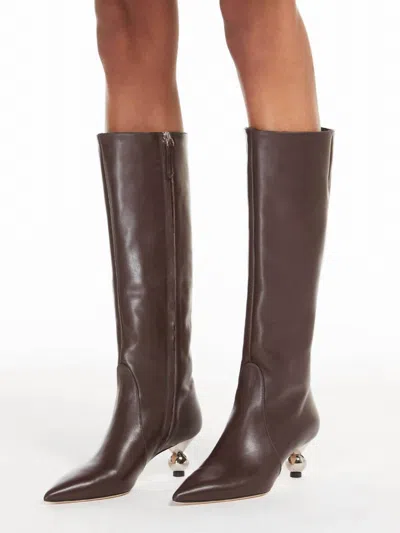 Weekend Max Mara Assiro Boots In Dark Brown