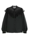 Weekend Max Mara Astice Lace-collar Shirt In Green