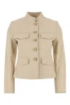 Weekend Max Mara Astori1234 Structured Collar Jacket With Button Detailing In Neutral