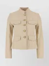 Weekend Max Mara Astori1234 Structured Collar Jacket With Button Detailing In Neutral