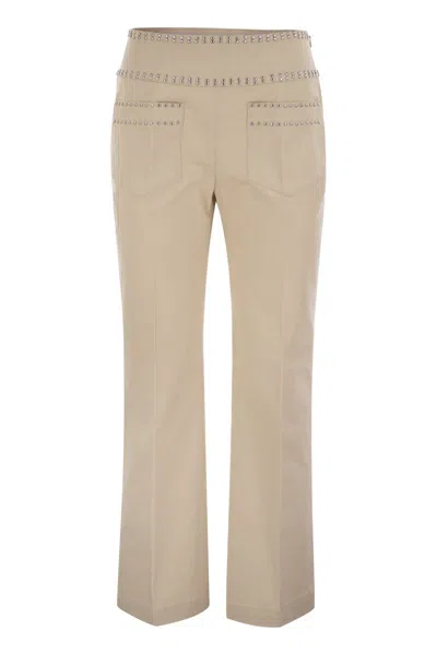 WEEKEND MAX MARA WEEKEND MAX MARA ASTRALE1234 - STRETCH COTTON FLARE TROUSERS
