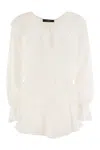 Weekend Max Mara Gauze Ruffle Blouse