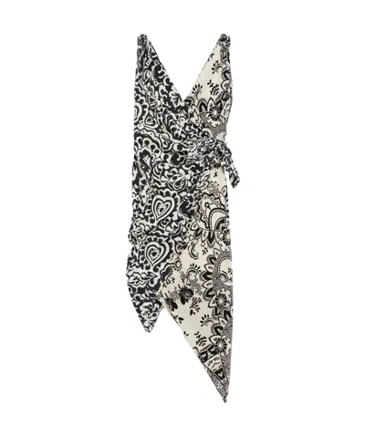 WEEKEND MAX MARA ASYMMETRIC CRÊPE DE CHINE DRESS