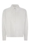 Weekend Max Mara Aureo Cotton Poplin Shirt In White