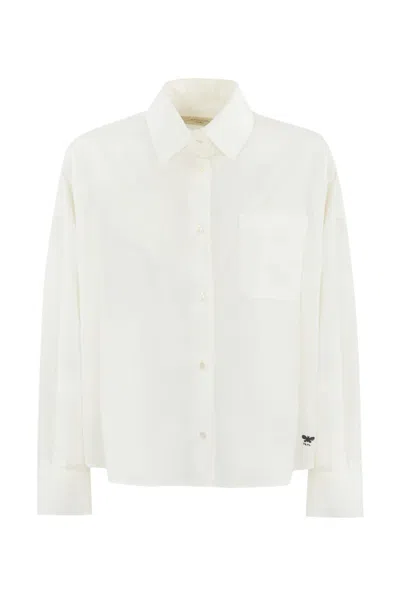 Weekend Max Mara Aureo Poplin Shirt In Off White