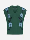 Weekend Max Mara Austria Embroidered Cotton Blend Vest In Multicolor